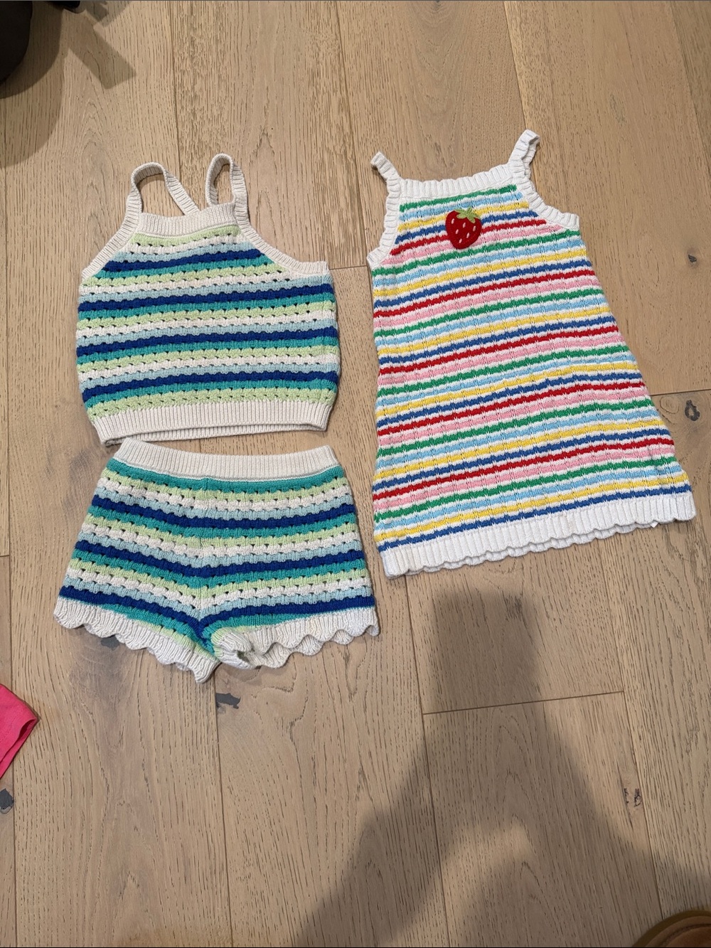 Knit stripe set & dress